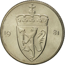Norway, Olav V, 50 Öre, 1981, MS(65-70), Copper-nickel, KM:418