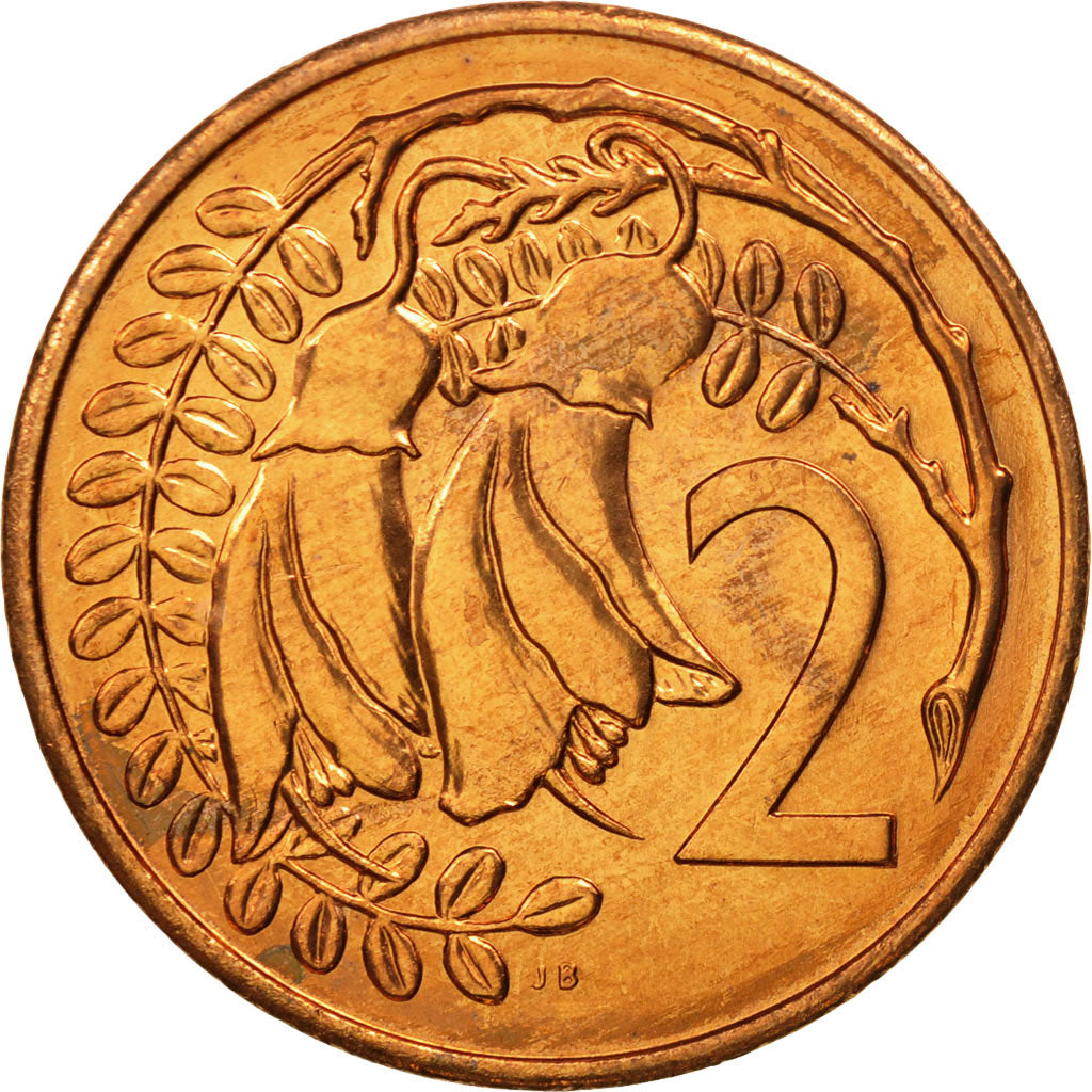 Coin, New Zealand, Elizabeth II, 2 Cents, 1981, MS(65-70), Bronze, KM:32.1