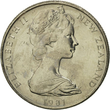 Moneta, Nowa Zelandia, Elizabeth II, 5 Cents, 1981, MS(65-70), Miedź-Nikiel