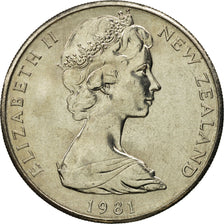 Moneda, Nueva Zelanda, Elizabeth II, 20 Cents, 1981, FDC, Cobre - níquel