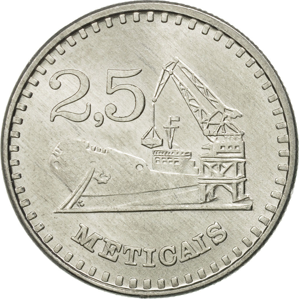 Coin, Mozambique, 2-1/2 Meticais, 1980, MS(65-70), Aluminum, KM:100