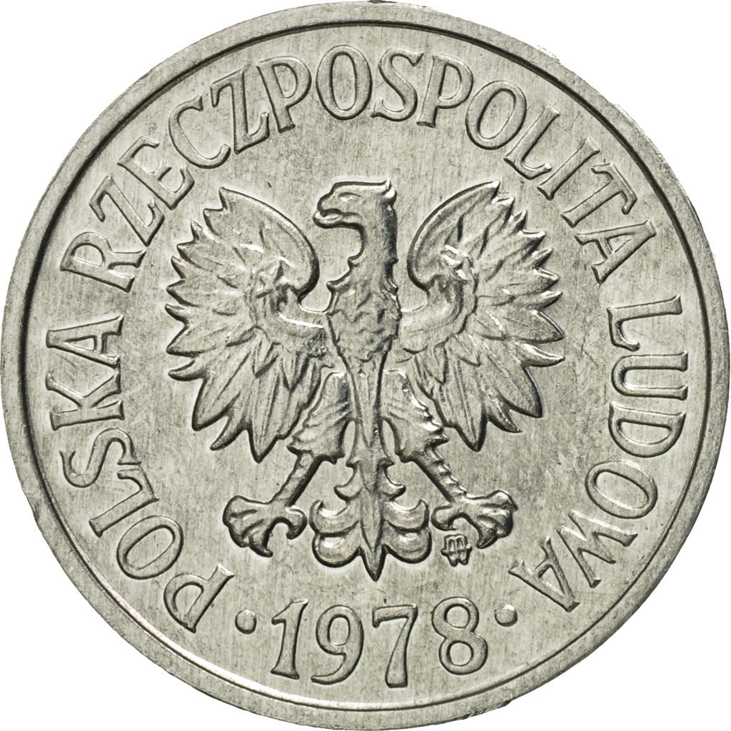Coin, Poland, 20 Groszy, 1978, Warsaw, MS(65-70), Aluminum, KM:A47