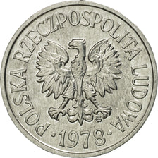 Coin, Poland, 20 Groszy, 1978, Warsaw, MS(65-70), Aluminum, KM:A47