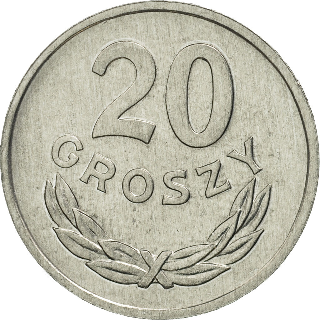 Coin, Poland, 20 Groszy, 1978, Warsaw, MS(65-70), Aluminum, KM:A47