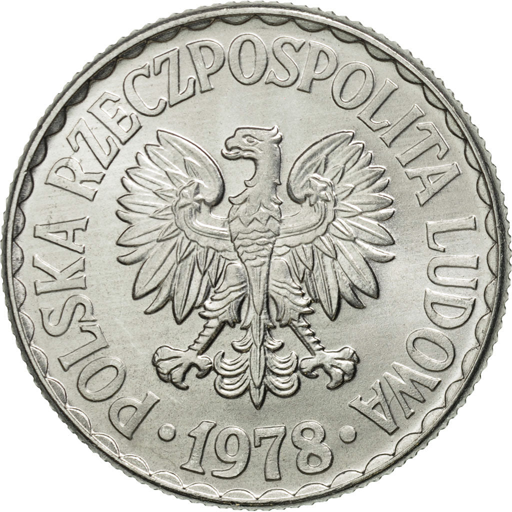 Coin, Poland, Zloty, 1978, Warsaw, MS(65-70), Aluminum, KM:49.1