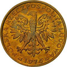 Coin, Poland, 2 Zlote, 1976, Warsaw, MS(63), Brass, KM:80.1