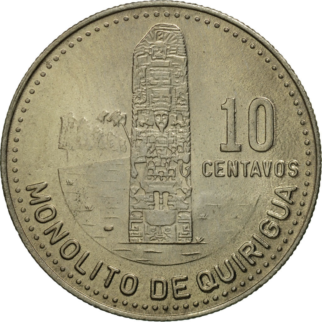 Guatemala, 10 Centavos, 1983, MS(65-70), Copper-nickel, KM:277.4