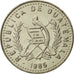 Moneta, Guatemala, 25 Centavos, 1985, MS(65-70), Miedź-Nikiel, KM:278.5