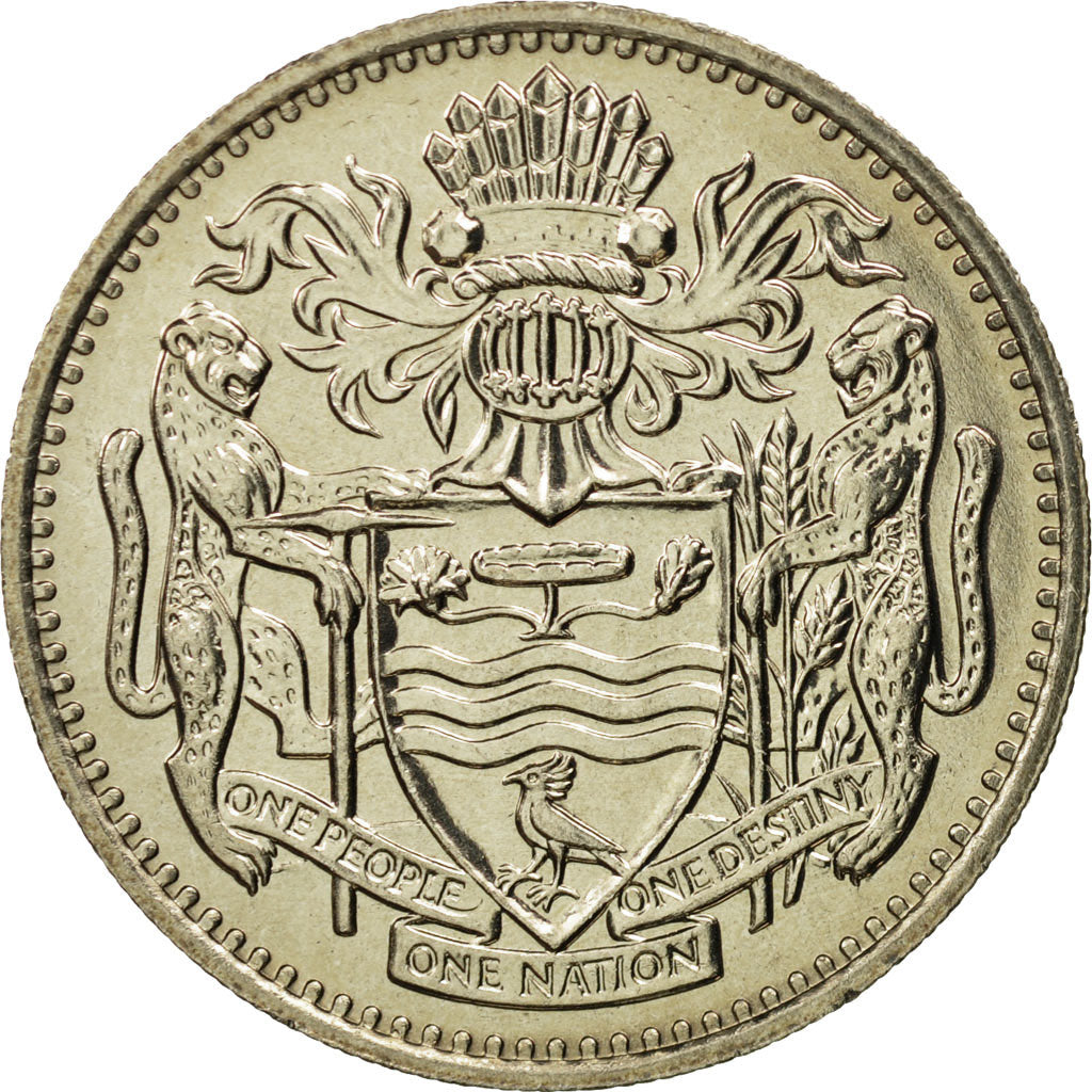 Coin, Guyana, 25 Cents, 1985, MS(65-70), Copper-nickel, KM:34