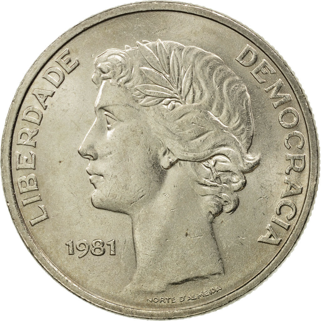 Portugal, 25 Escudos, 1981, MS(63), Copper-nickel, KM:607a