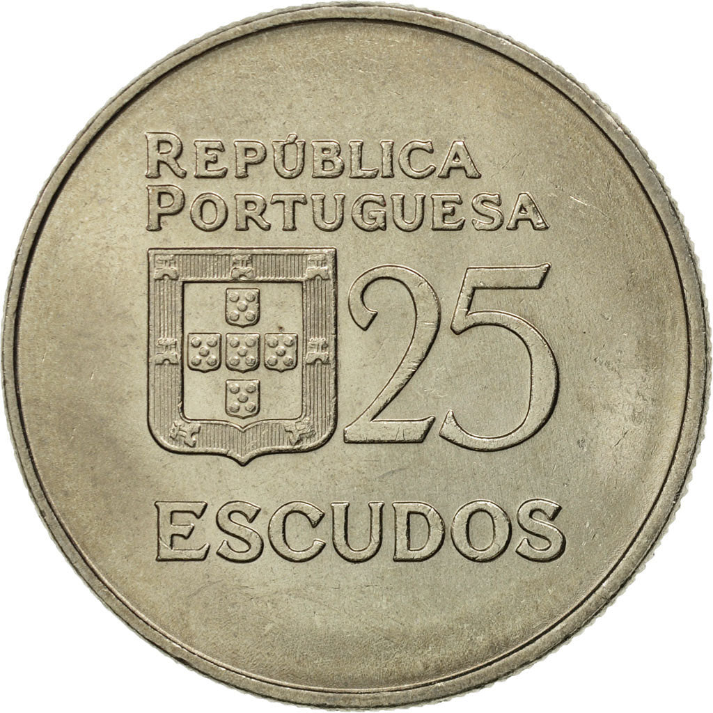 Portugal, 25 Escudos, 1981, MS(63), Copper-nickel, KM:607a