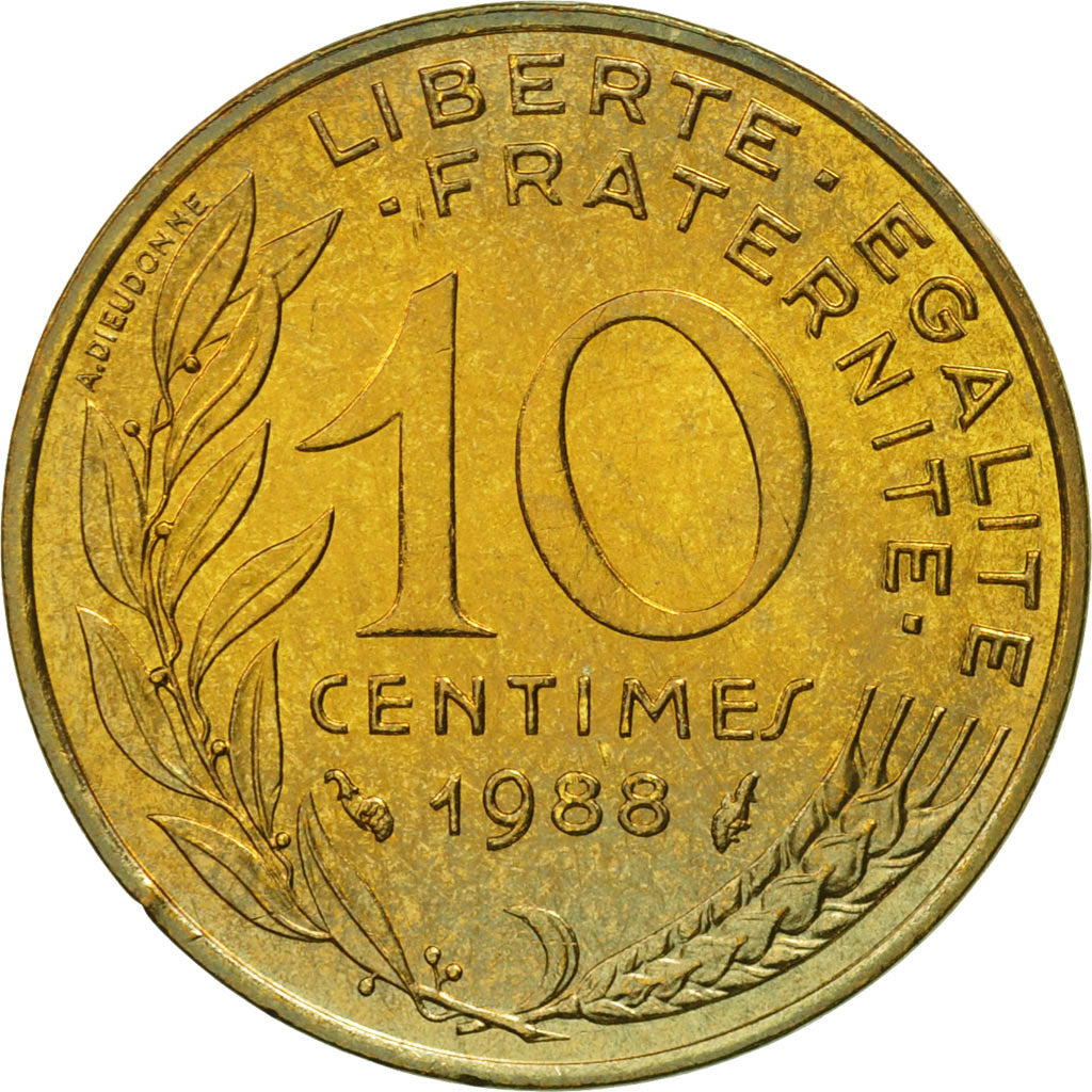 Monnaie, France, Marianne, 10 Centimes, 1988, Paris, FDC, Aluminum-Bronze
