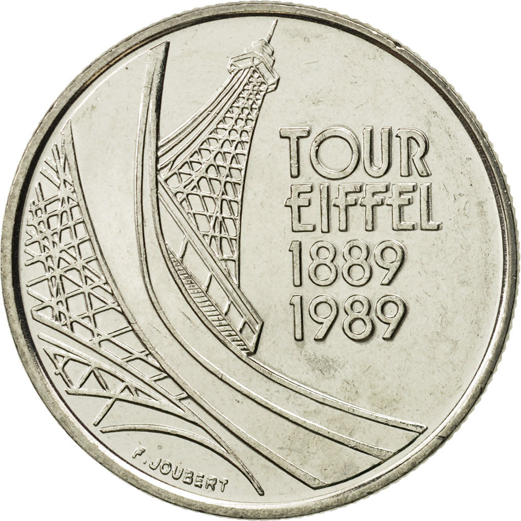 Monnaie, France, Tour Eiffel, 5 Francs, 1989, Paris, FDC, Nickel, KM:968