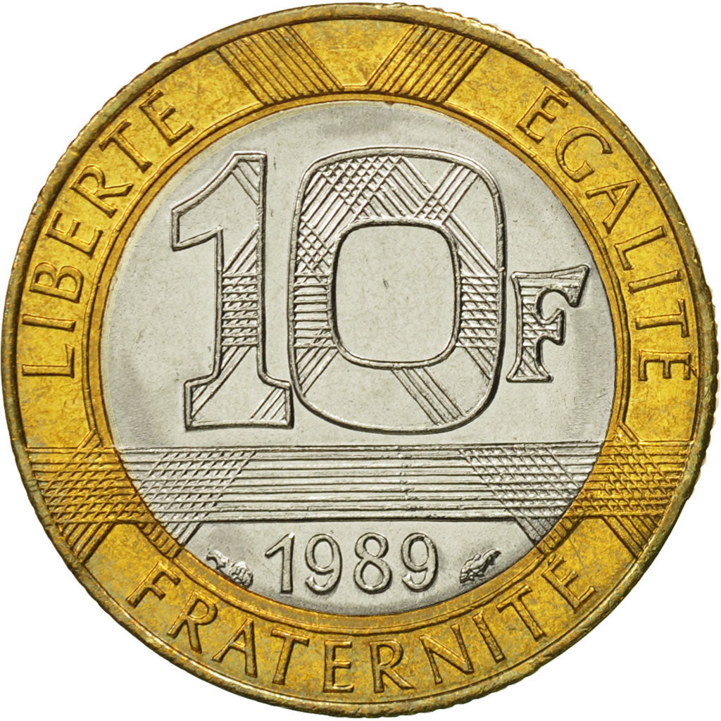 Coin, France, Génie, 10 Francs, 1989, Paris, MS(65-70), Bi-Metallic, KM:964.1
