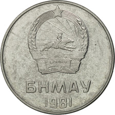 Mongolia, 5 Mongo, 1981, MS(63), Aluminum, KM:29