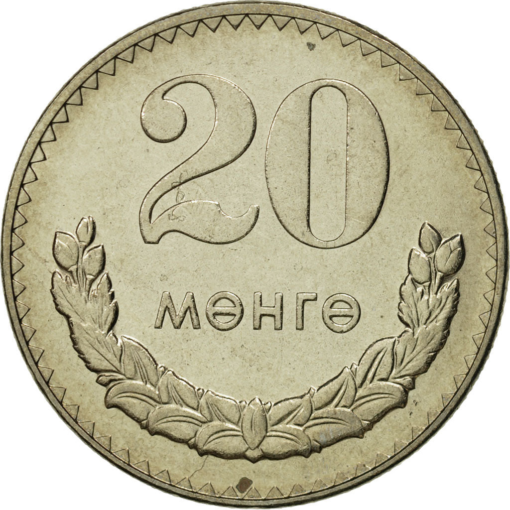 Münze, Mongolei, 20 Mongo, 1981, STGL, Copper-nickel, KM:32