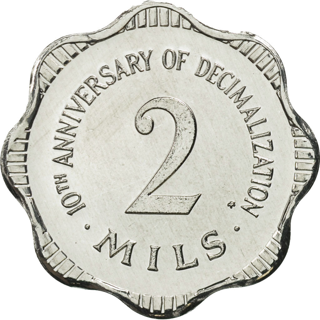Malta, 2 Mils, 1982, Franklin Mint, FDC, Alluminio, KM:54