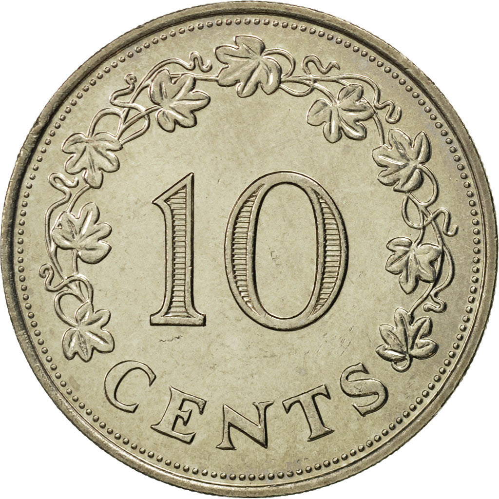 Moneta, Malta, 10 Cents, 1972, British Royal Mint, FDC, Rame-nichel, KM:11