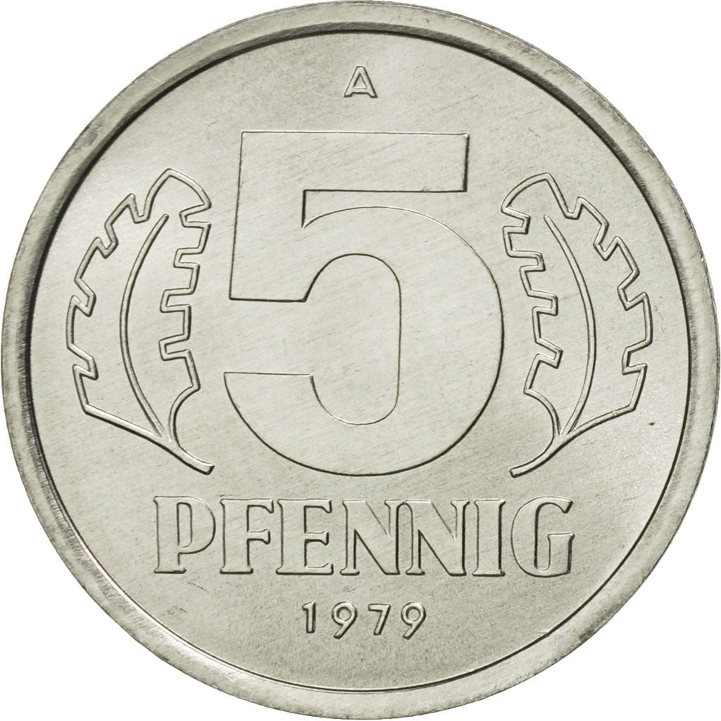 Coin, GERMAN-DEMOCRATIC REPUBLIC, 5 Pfennig, 1979, Berlin, MS(65-70), Aluminum