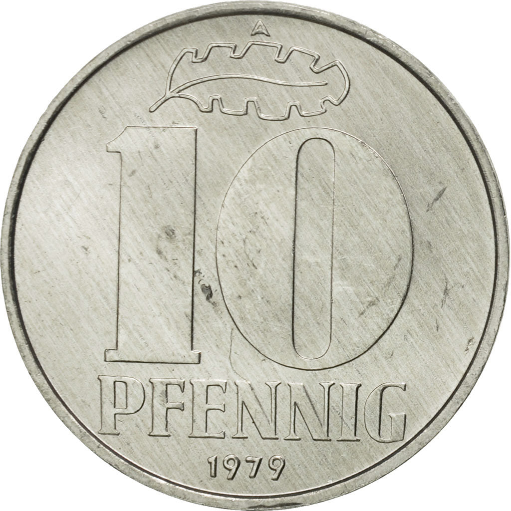 Coin, GERMAN-DEMOCRATIC REPUBLIC, 10 Pfennig, 1979, Berlin, MS(65-70), Aluminum