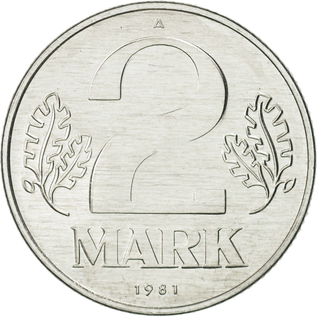 Coin, GERMAN-DEMOCRATIC REPUBLIC, 2 Mark, 1981, Berlin, MS(65-70), Aluminum