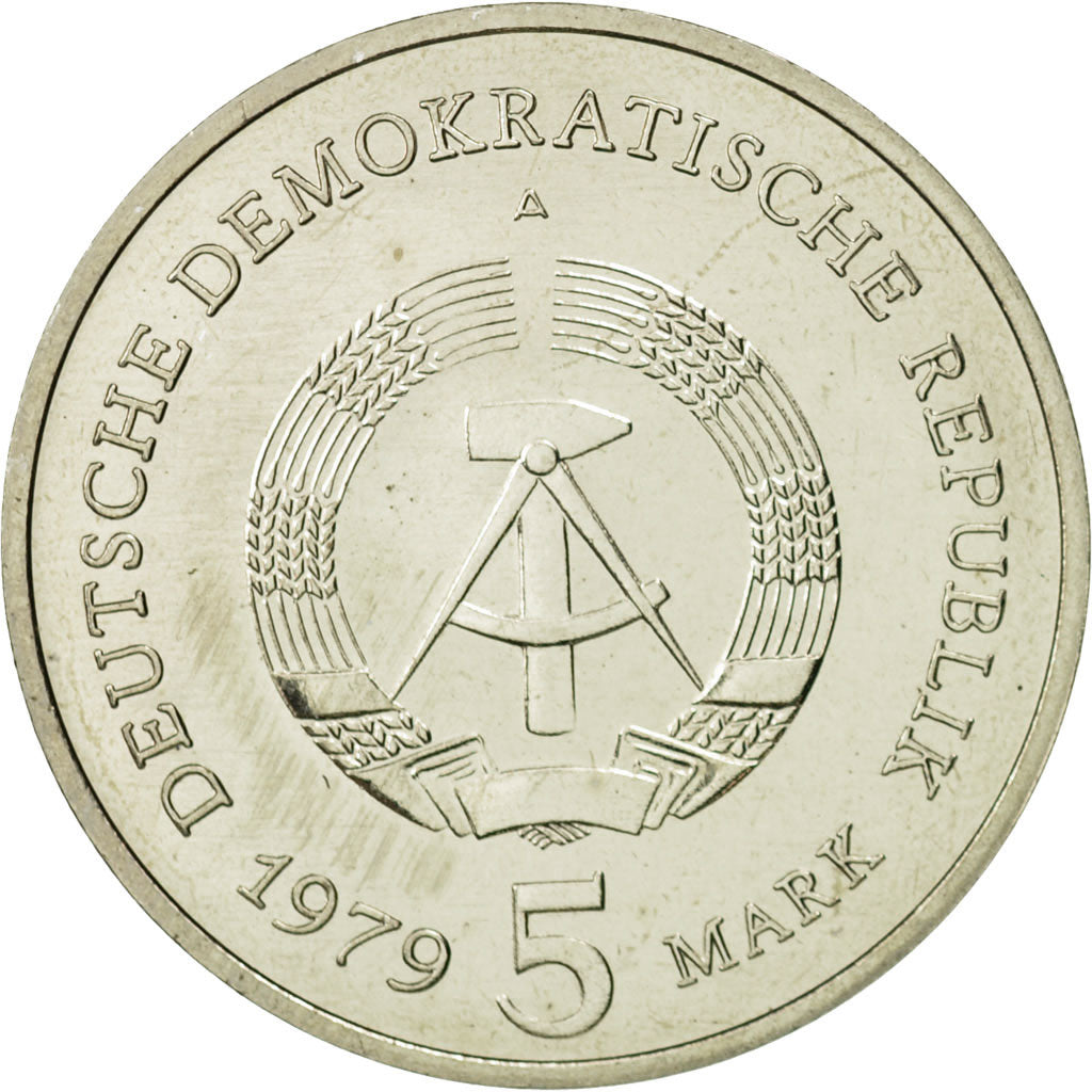 GERMAN-DEMOCRATIC REPUBLIC, 5 Mark, 1979, Berlin, MS(64), Copper-nickel, KM:29