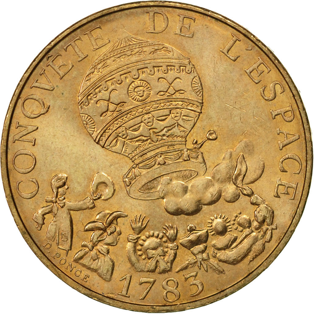 Coin, France, La conquête, 10 Francs, 1983, Paris, MS(63), Nickel-Bronze