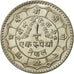 Nepal, SHAH DYNASTY, Birendra Bir Bikram, Rupee, 1979, FDC, Rame-nichel, KM:828a