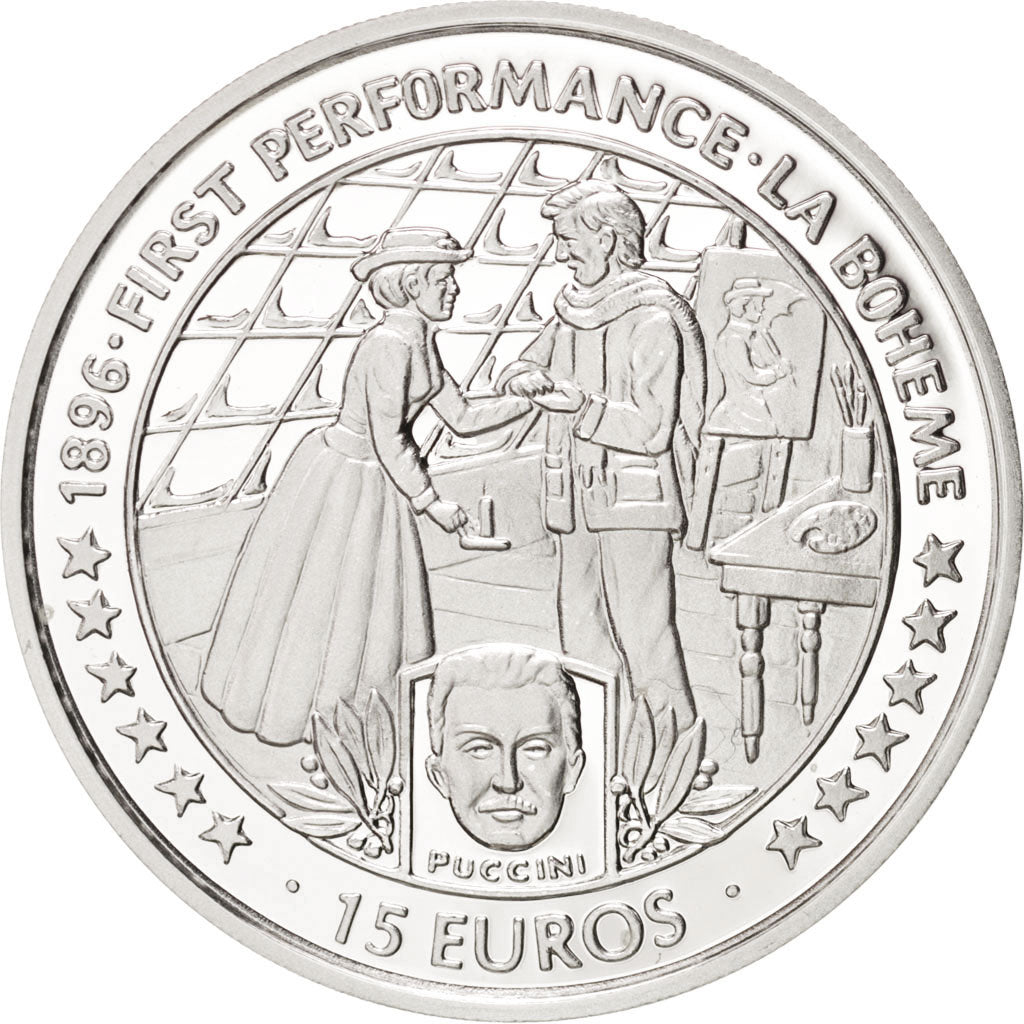 Isola di Man, Elizabeth II, 15 Euro, 1996, FDC, Argento, KM:719