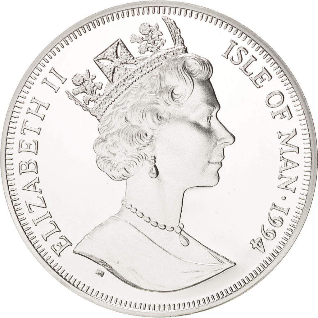 Isola di Man, Elizabeth II, 25 ECUs, 1994, FDC, Argento, KM:712