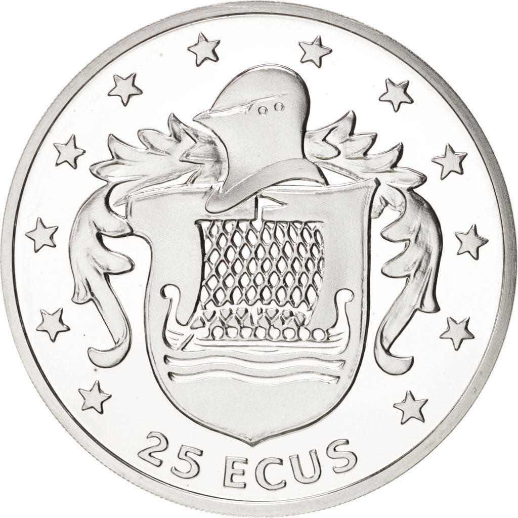 Isola di Man, Elizabeth II, 25 ECUs, 1994, FDC, Argento, KM:712