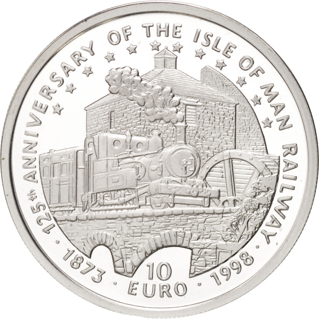 Isola di Man, Elizabeth II, 10 Euro, 1998, FDC, Argento, KM:909