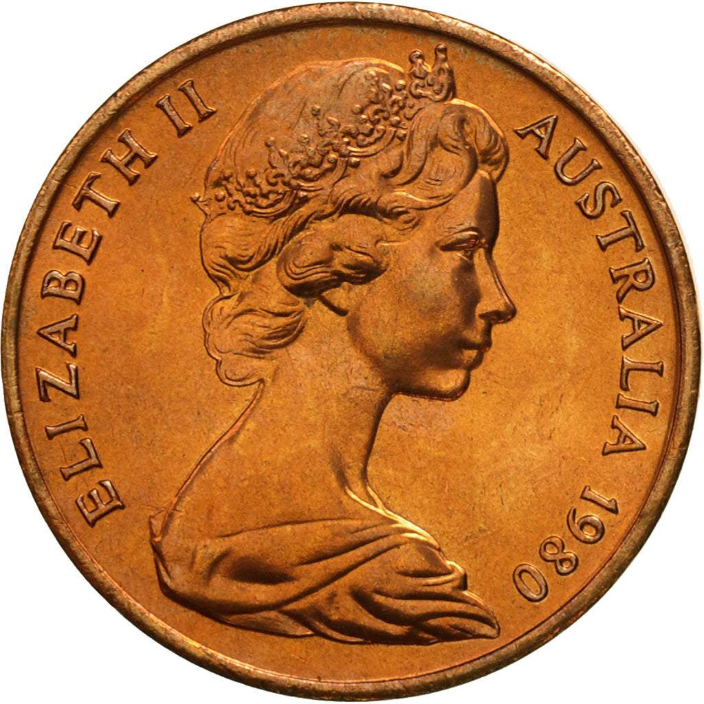 Moneda, Australia, Elizabeth II, Cent, 1980, FDC, Bronce, KM:62