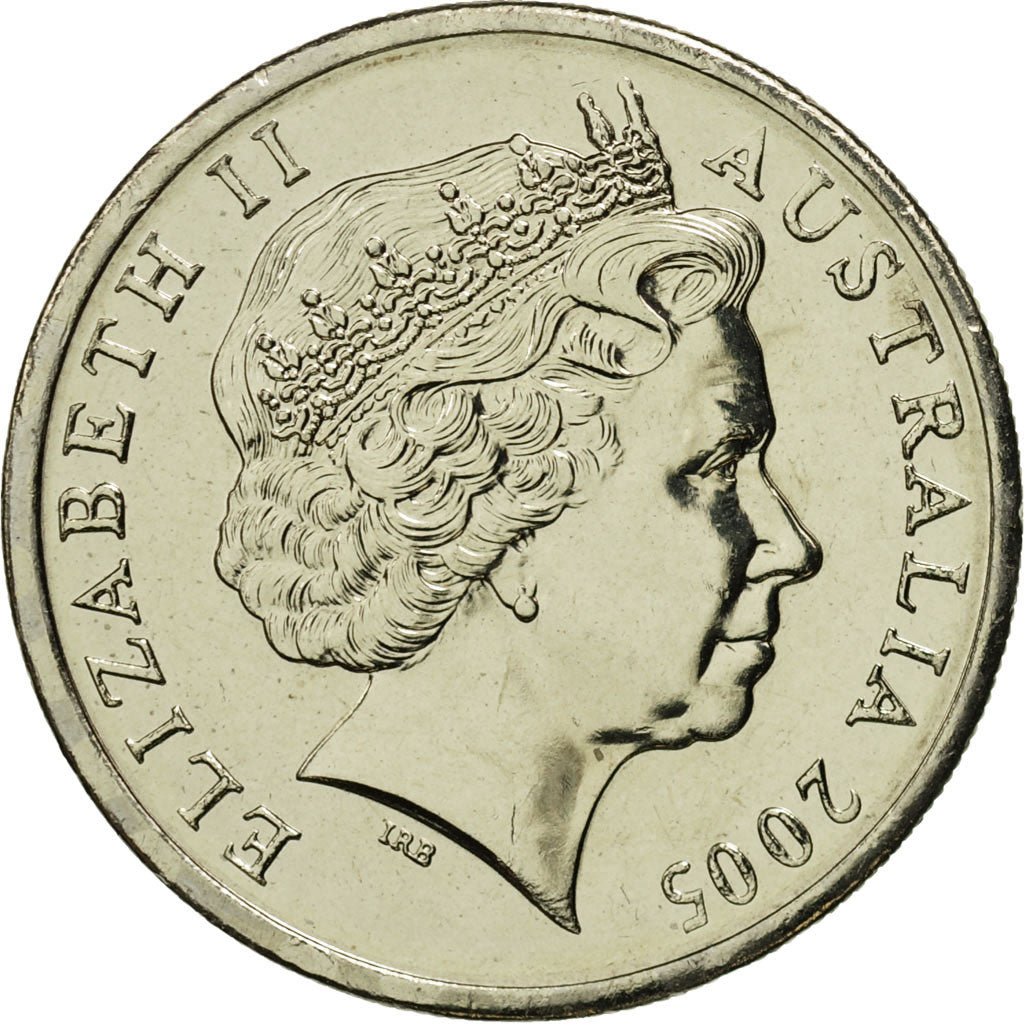 Coin, Australia, Elizabeth II, 10 Cents, 2005, MS(65-70), Copper-nickel, KM:402
