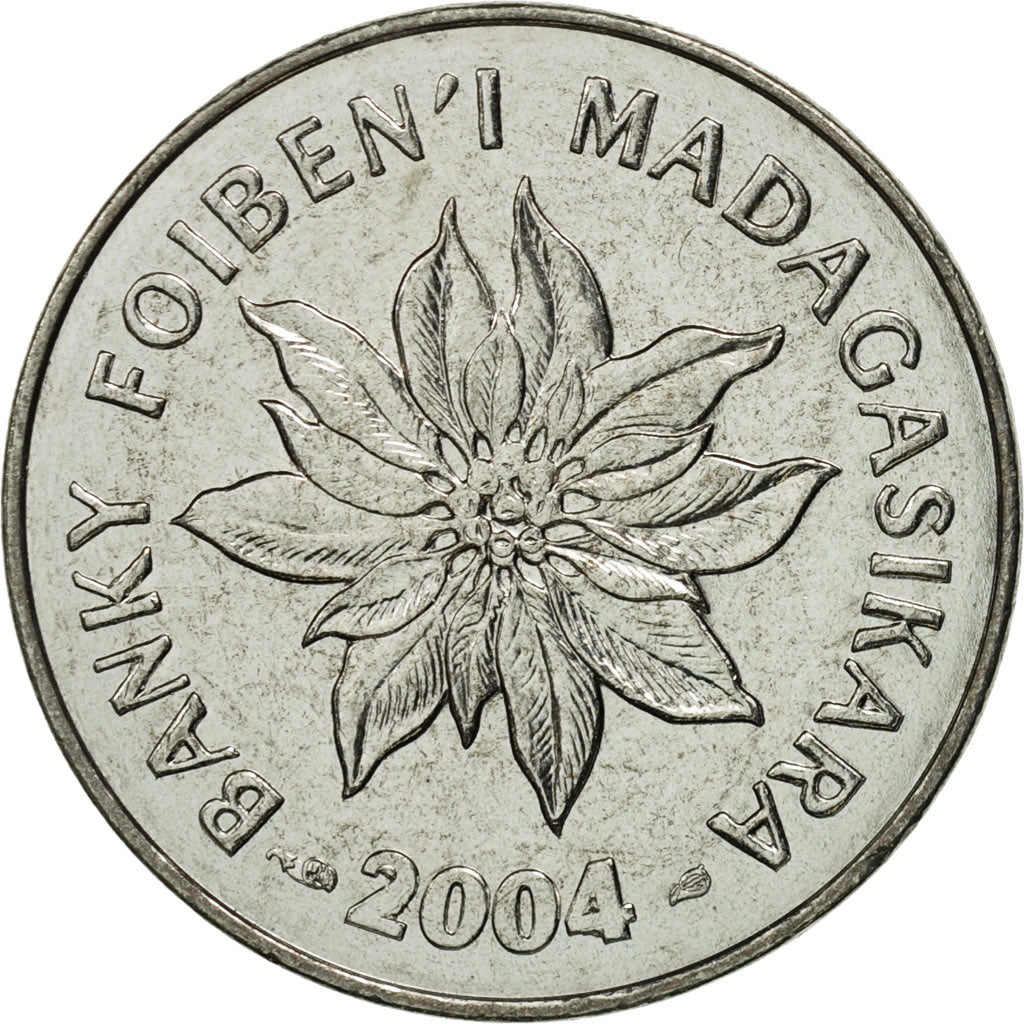 Madagascar, Ariary, 2004, Paris, MS(65-70), Stainless Steel, KM:29