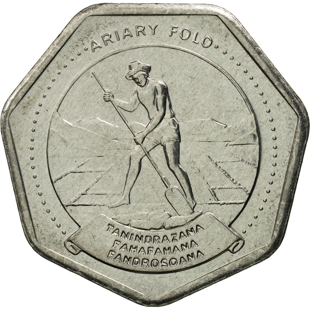 Madagascar, 10 Ariary, 1999, Royal Canadian Mint, MS(65-70), Stainless Steel