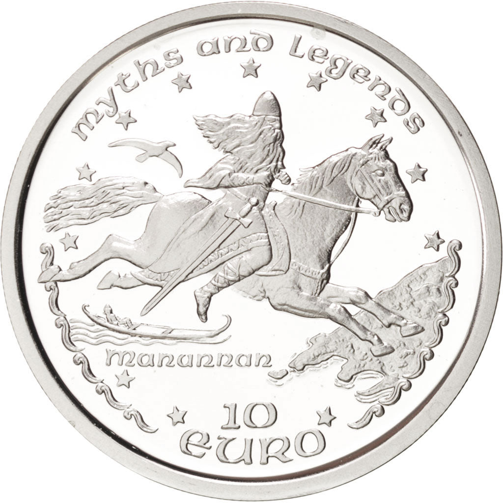 Isola di Man, Elizabeth II, 10 Euro, 1998, Pobjoy Mint, FDC, Argento, KM:910