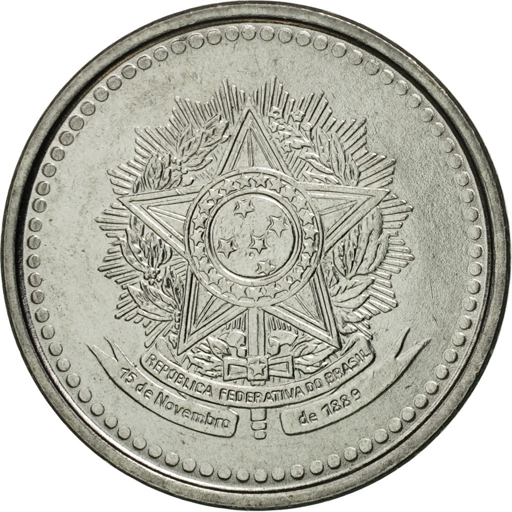 Coin, Brazil, 20 Centavos, 1987, MS(65-70), Stainless Steel, KM:603