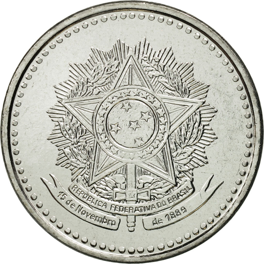 Coin, Brazil, Cruzado, 1988, MS(65-70), Stainless Steel, KM:605