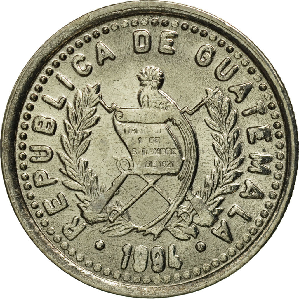 Coin, Guatemala, 5 Centavos, 1994, MS(65-70), Copper-nickel, KM:276.4