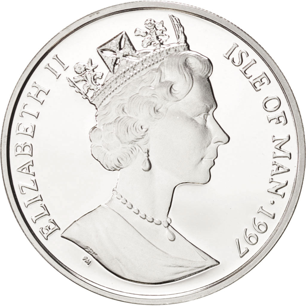 Isola di Man, Elizabeth II, 10 Euro, 1997, FDC, Argento, KM:795
