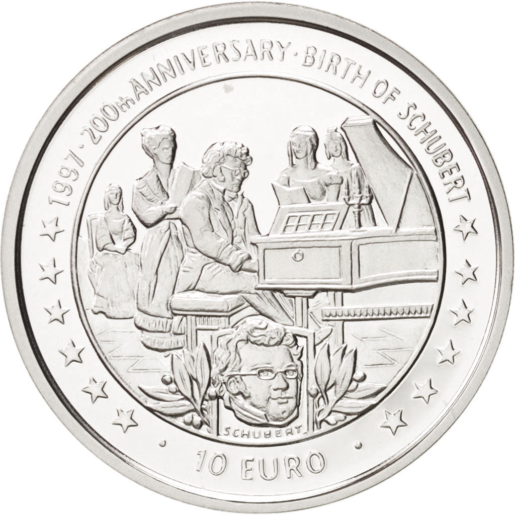 Isola di Man, Elizabeth II, 10 Euro, 1997, FDC, Argento, KM:795