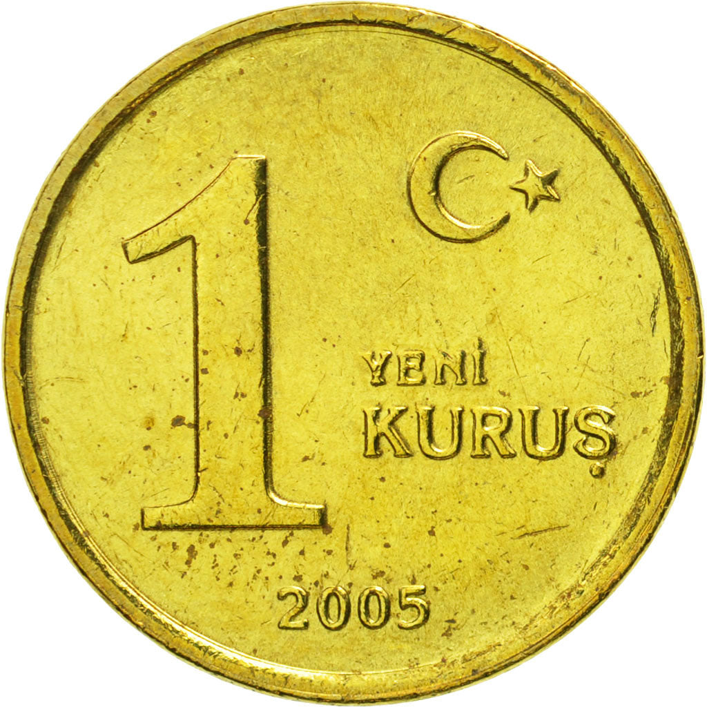 Moneta, Turcja, New Kurus, 2005, Istanbul, MS(65-70), Aluminium-Brąz, KM:1164