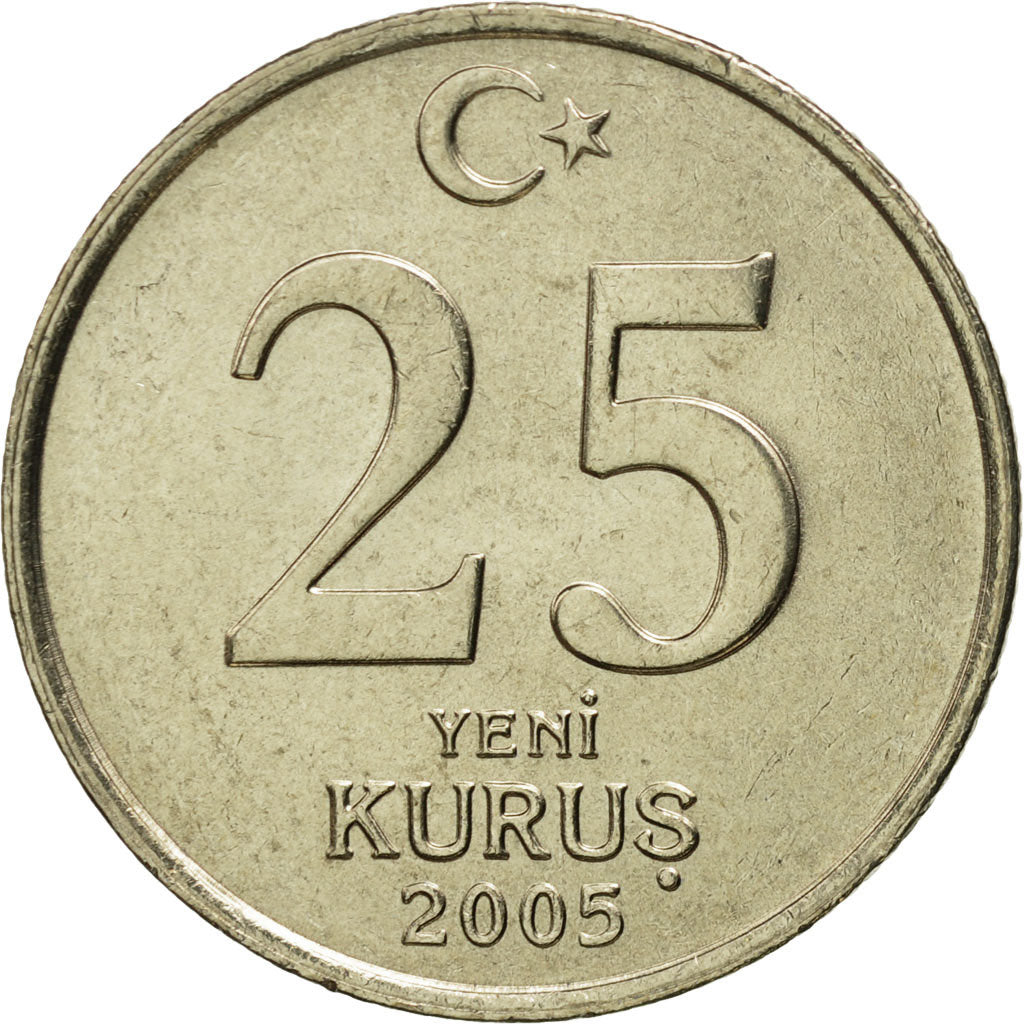 Monnaie, Turquie, 25 New Kurus, 2005, Istanbul, FDC, Copper-Nickel-Zinc, KM:1167