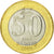 Moneta, Turcja, 50 New Kurus, 2005, Istanbul, MS(65-70), Bimetaliczny, KM:1168