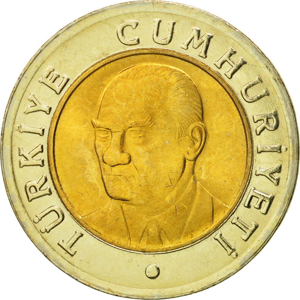 Moneta, Turcja, New Lira, 2005, Istanbul, MS(65-70), Bimetaliczny, KM:1169