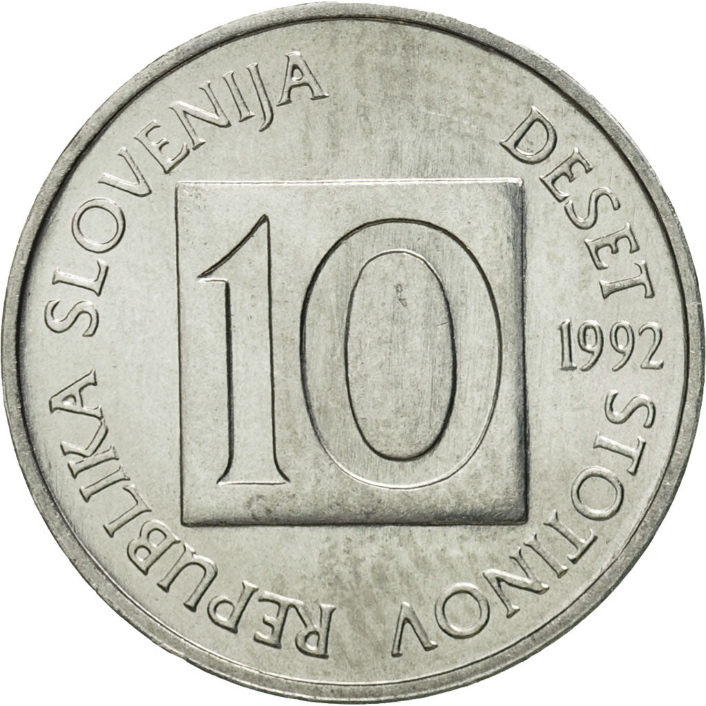 Coin, Slovenia, 10 Stotinov, 1992, MS(65-70), Aluminum, KM:7
