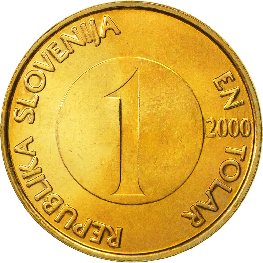 Coin, Slovenia, Tolar, 2000, MS(65-70), Nickel-brass, KM:4