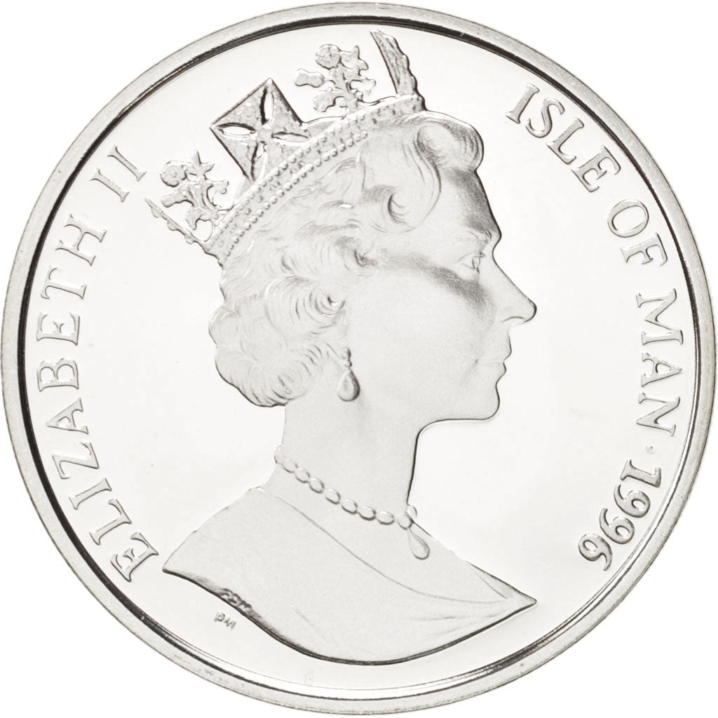 Isola di Man, Elizabeth II, 10 Euro, 1996, FDC, Argento, KM:718