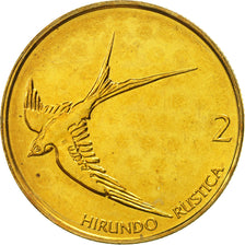 Coin, Slovenia, 2 Tolarja, 2004, MS(65-70), Nickel-brass, KM:5
